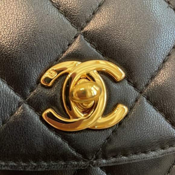 Chanel Vintage Quilted Multi-chain 24K Gold Coated Hardware Mini Crossbody Bag - Picture 7 of 17